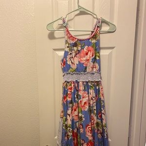 Girls MJ flowered long dress 12